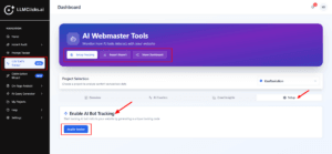 LLM Traffic Tracker dashboard