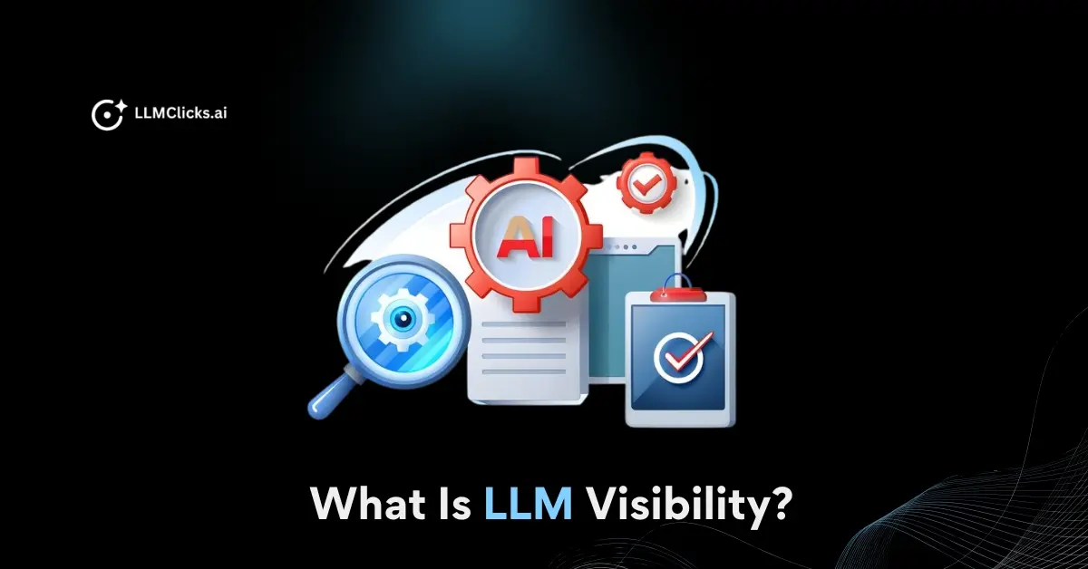 Visual explaining what LLM visibility means for brands in AI-generated answers