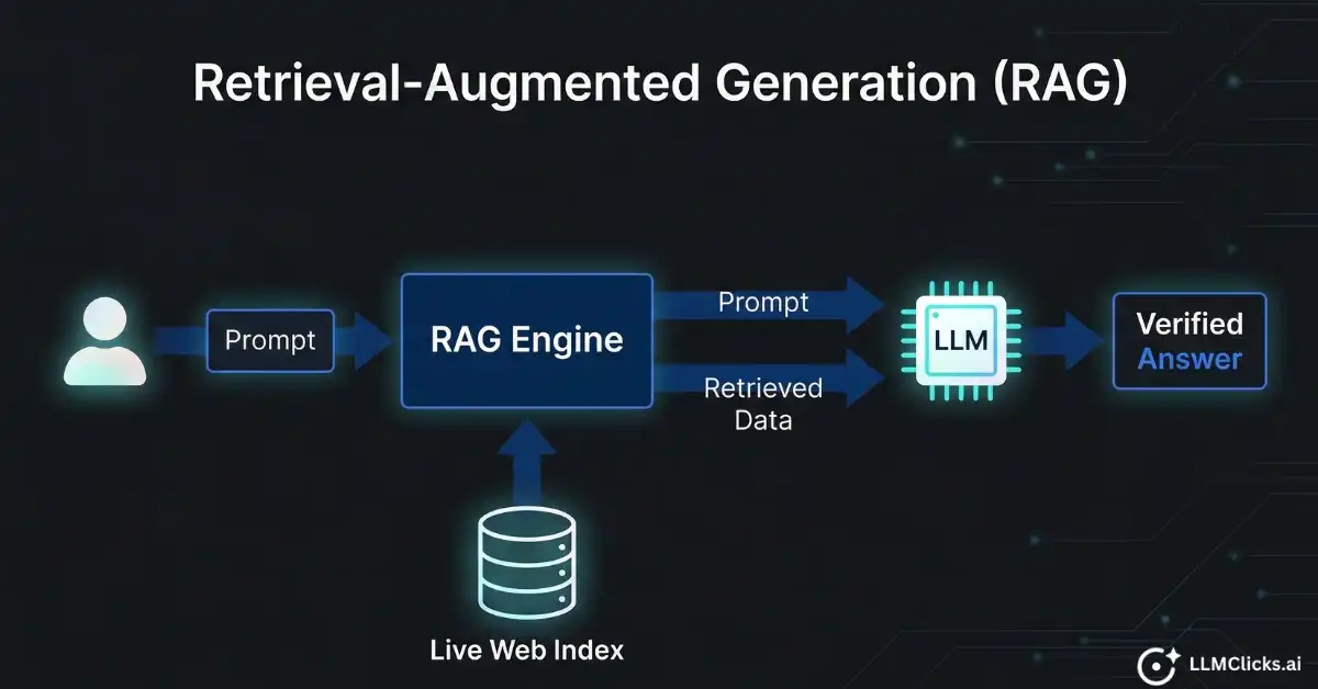 Retrieval augmented generation RAG architecture flowchart showing database context injection
